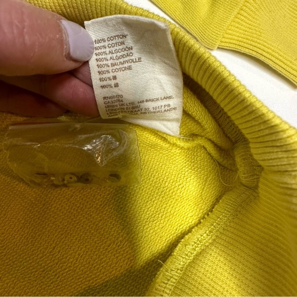 NWT Anthropologie Let Me Be Disco Sequin Sweatshirt gold xs - Picture 10 of 16